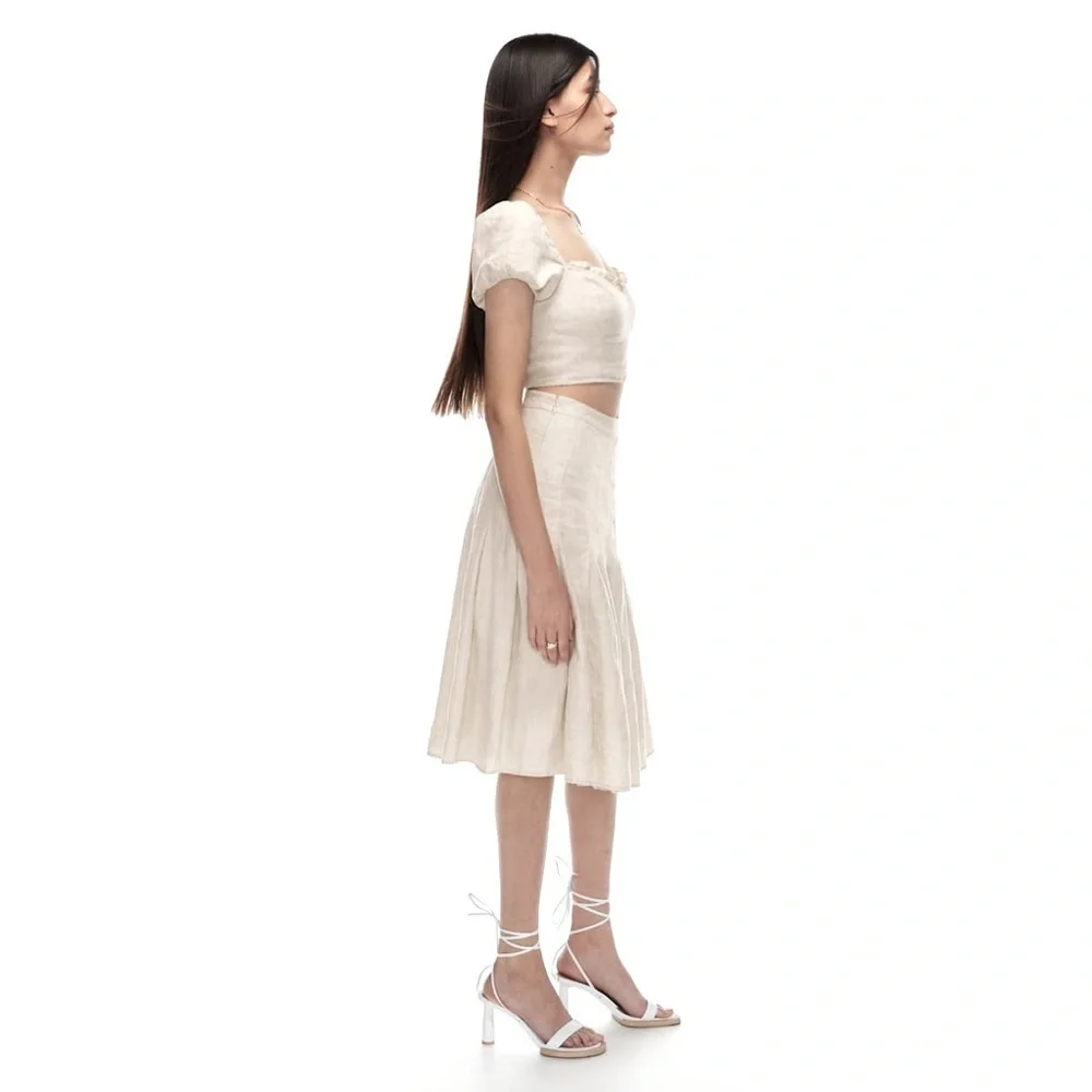 Wilfred Wander Linen Blouse In White Size M - Picture 4 of 12